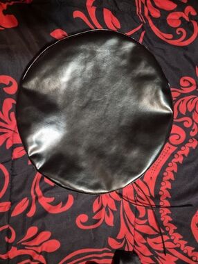 Vixen By Micheline Pitt Faux Leather Beret
